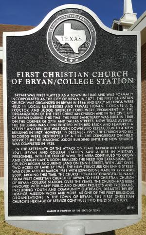 First Christian Church photo of marker